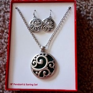 Pendant and earring set